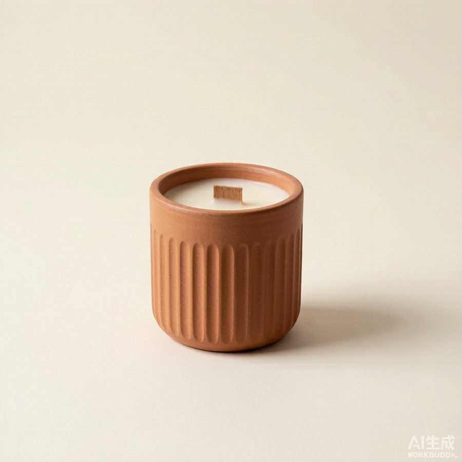 Terra Ribbed Ceramic Soy Candle — Home Fragrance manufacturer