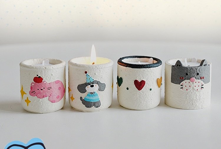 Hand-drawn Cartoon Cup Candles — Cute Collection — Home Fragrance manufacturer