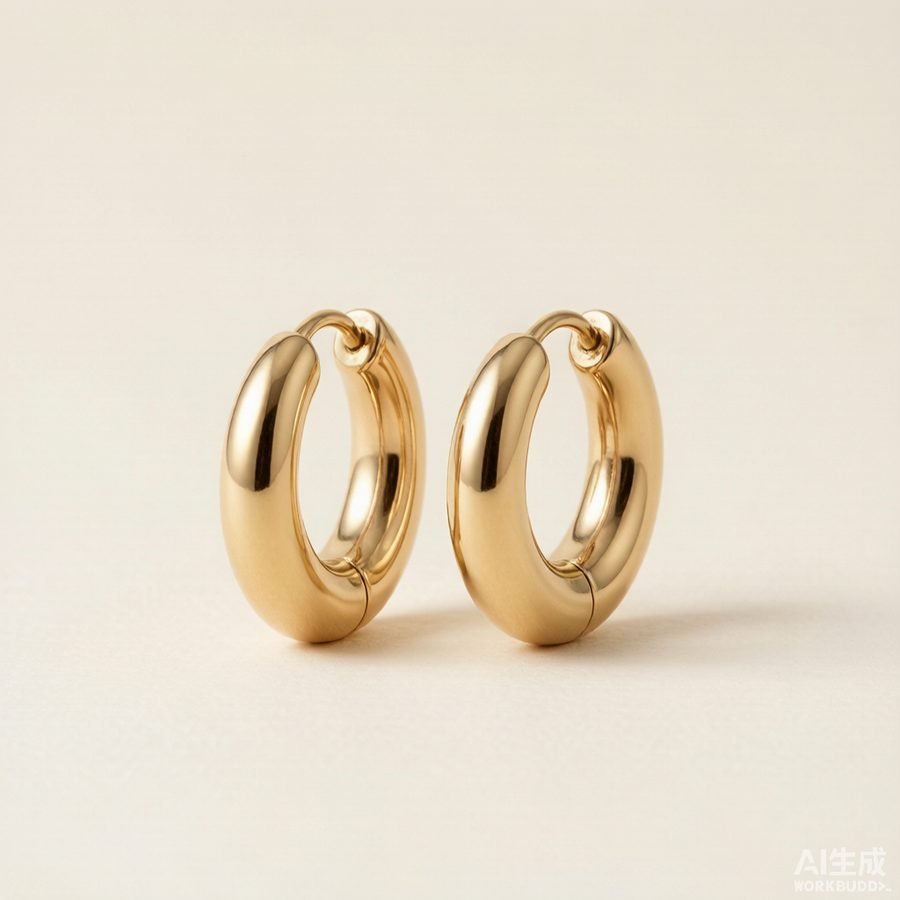 18K Gold-Plated Chunky Hoops — Jewelry manufacturer
